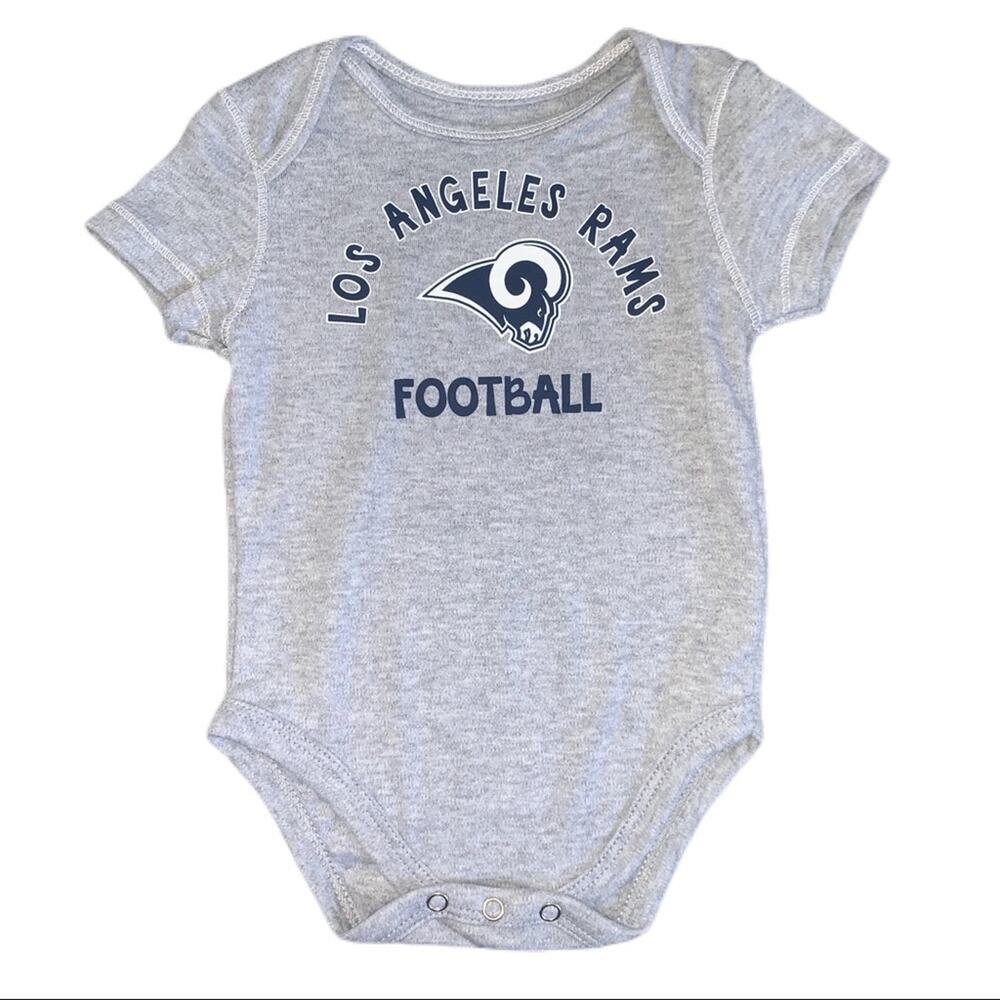 NFL Team Los Angeles Rams Football Bodysuit 3-6 Months Grey